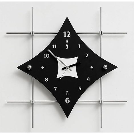 CCYKXA Bedroom Modern Table Clock, 16" Creative Geometry Acrylic Stereo Wall Clock, Placed/Wall Mounted, for Living Room/Desk Table Decor/Art Gift/Wall Decor(Black) (1/5)