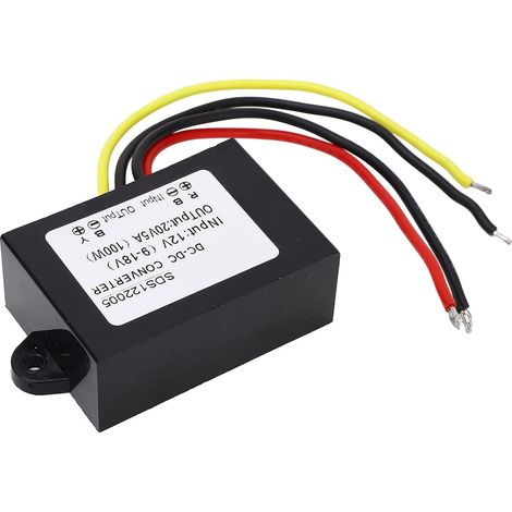 DC Boost Module, 12V (9-18V) to 20V 5A High Efficiency Power Supply Module with Plastic Housing Voltage Converter Module Voltage Regulator Module (1/5)