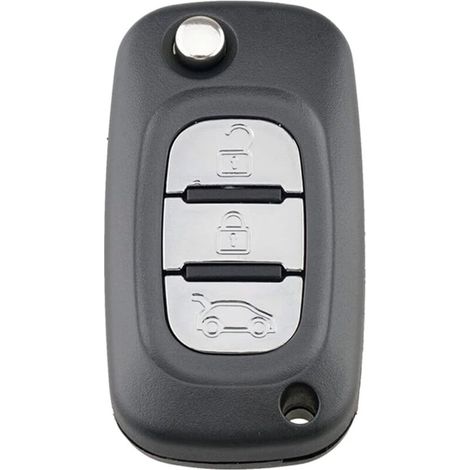 Coque Clé pour Renault, Clé pour Renault Clio Vivaro Master Traffic Kangoo Megane Laguna Modus, Boitier Clé Renault Clio, Clef Renault Modus -3 Boutons