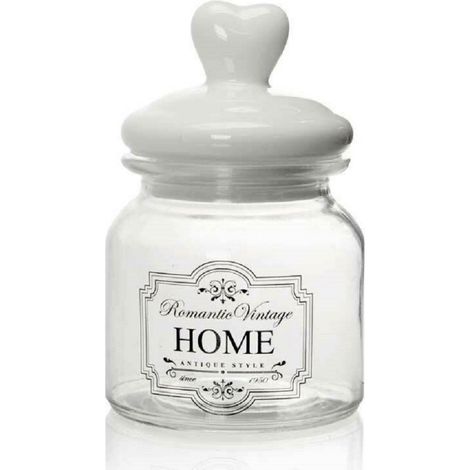 Jarre Romantique En Verre 650ml 11x17cm 759369 (1/2)