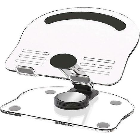 Support ergonomique pour ordinateur portable avec base rotative à 360°, hauteur réglable et compatibilité universelle - Rose (1/5)