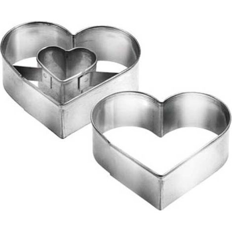 Set de cortadores para galletas en forma de corazón, 2 piezas, Delicia Tescoma 631190