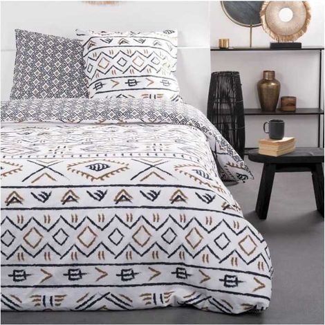 Parure de lit - TODAY - Sunshine - 116537 - 2 personnes - 240x260cm - Coton - Imprimé 9.35