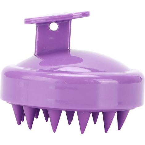 Peigne de massage pour animaux de compagnie en silicone souple, brosse de massage et de démêlage multifonctionnelle pour chat, violet (1/5)