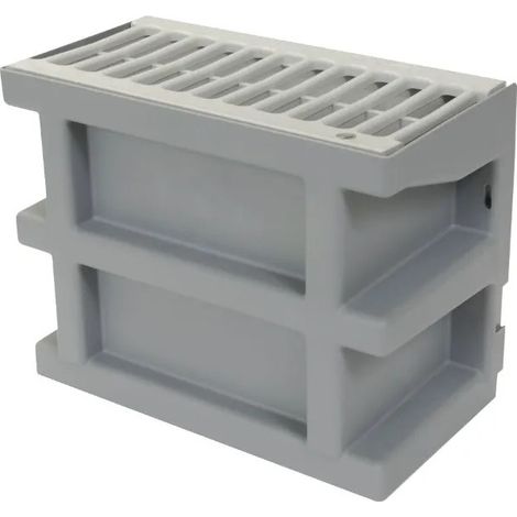 Courette Anglaise con griglia grigia altezza 20cm, 134cm3.