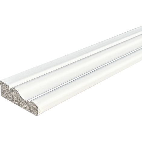 Lot de 10 Chambranles LXVI Prépeint Blanc MDF, L.2,44 m x l.5,8 cm x Ep.18 mm