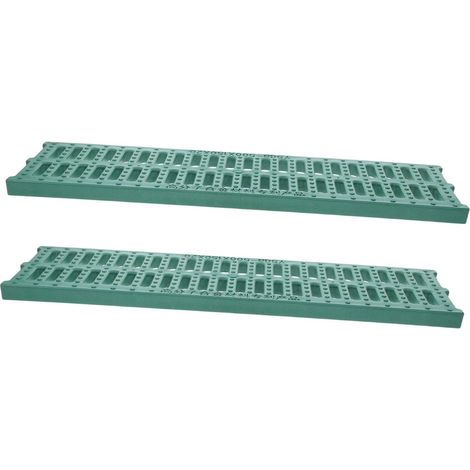 Lot De 2 Grilles De Drainage Rectangulaires En Plastique Pour Égouts En Angle En Plastique Vertes (1/5)