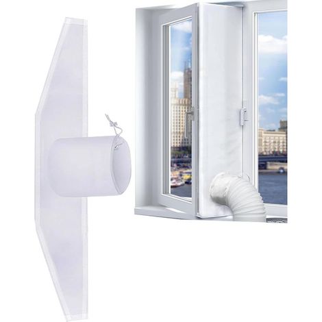 4m Kit de fenêtre pour climatisation Joint de fenêtre AC en tissu Protection UV réglable Pour dortoir,hôtel,appartement et restaurant Sans perçage (1/5)