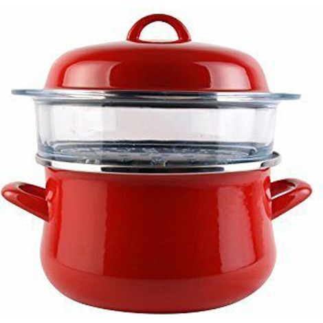 MAGEFESA Cuiseur vapeur "Praga" 20cm acier émaillé (1/3)