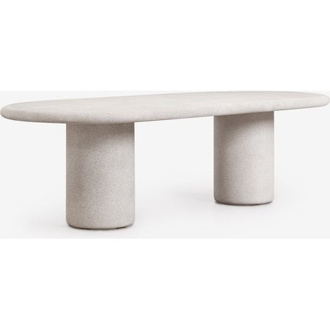 Table de jardin ovale 260x110 cm en ciment Aurean SKLUM
