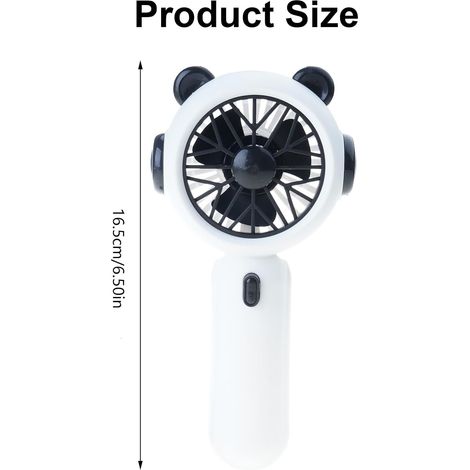 Ventilatore Portatile USB Ricaricabile – 3 Velocità, Silenzioso e Compatto – Plastica Resistente, Design Elegante – Ideale per Ufficio, Viaggi e Outdoor (1/4)