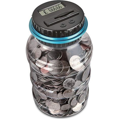 Pair Tirelire numérique, compte-pièces automatique, avec écran LCD, pour enfants, adultes, garçons et filles, cadeau de Noël ou d'anniversaire.