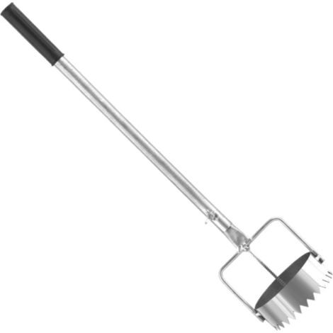 Plantador de bulbos, reponedor de césped, plantador de bulbos, herramienta para plantar bulbos, plantador de bulbos, para trasplantar flores, plántulas o verduras, sin agacharse, 10 cm de diámetro (1/5)