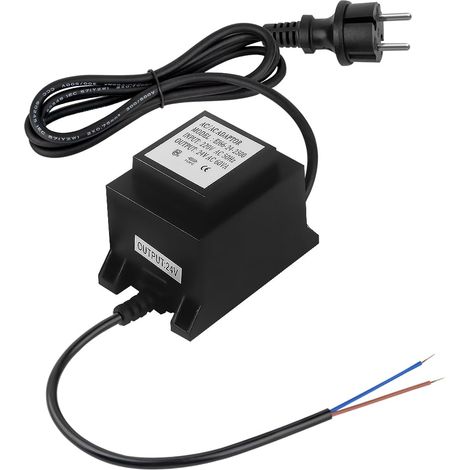 Transformateur 220V 24V, AC/AC 15W Transformateur Led, IP68 étanche, Alimentation avec Prise, Transformateur 220V 24V Led Pour Lumière de Piscine, Pompe à Eau, Lumière Extérieure (1/5)