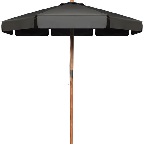 Ombrellone da esterno 3 m, Ombrellone tessuto poliestere impermeabile protezione UV, Grigio (1/3)