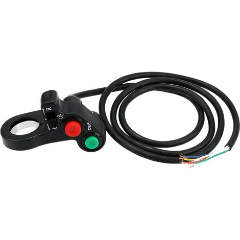 3-in-1-Ein/Aus-Schalter für Scheinwerfer, Blinker und Hupe (Durchmesser: 2 cm). DIY-Zubehör für Motorrad-, Roller- oder Quad-Lenker. (1/5)