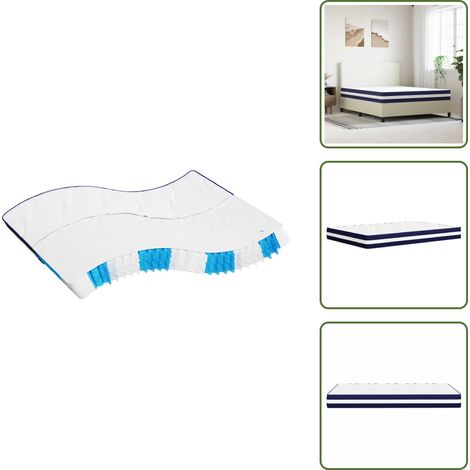 Supporto per schiena - vidaXL Materasso Molle Insacchettate Medio Rigido 160x200cm Super King - Materasso con molle
