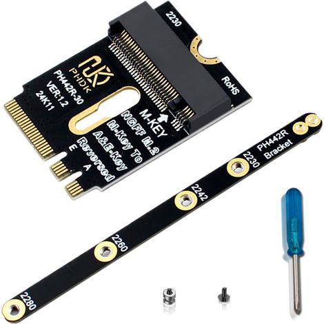 Carte d'interface adaptateur pour disque dur Convertisseur d'interface Wi-Fi vers clé M pour carte mère d'ordinateur portable PC - Maintenance d'ordinateurs (1/5)