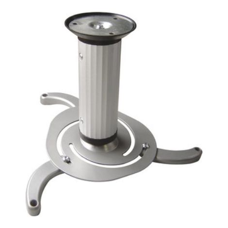 TOOQ PJ1010TN-S - Soporte inclinable y Giratorio de Techo para proyector, hasta 10 Kg, Ajustable Entre 80mm hasta 170mm, inclinacion +/- 15º, Giro de 360º, Incluye Kit de Montaje, Color Plata