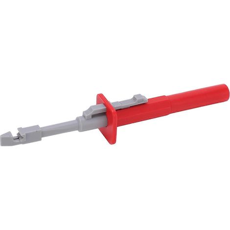 J.30020 Drahtdurchdringungs-Prüfspitze mit Klemme, verlustfrei, bruchsicher, mit 4-mm-Klinkenstecker für Multimeter, Rot