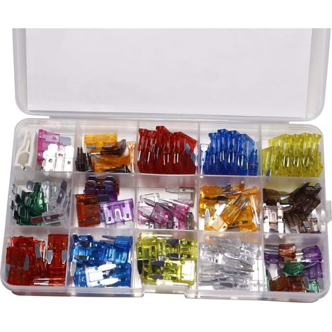 168 Assorted Car Fuses Kit, 114 Mini and 54 Standard + 1 Extractor - 11 Specifications Mixed Automotive Fuses 2A, 3A, 5A, 7.5A, 10A, 15A, 20A, 25A, 30A (1/5)