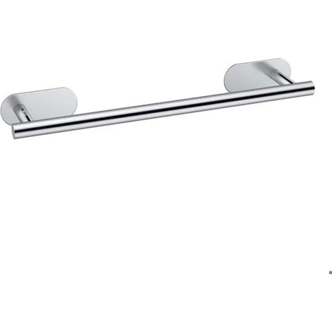 Porte-Serviettes Mural - 40 Cm - Acier Inoxydable - Auto-Adhésif Sans Perçage - Étanche - Salle De Bain - 1 Pièce (1/5)