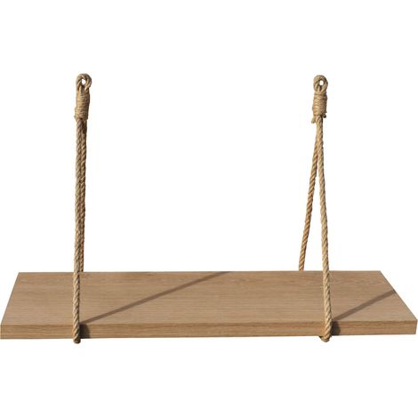 Étagère murale chêne 60 X 19 corde