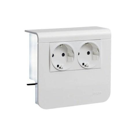 HAGER SL200559009016 GERÄTETRÄGER, 2-FACH, VORVERDRAHTET, STECKKLEMMEN, ZU SL,20X55MM, VERKEHRSWEISS