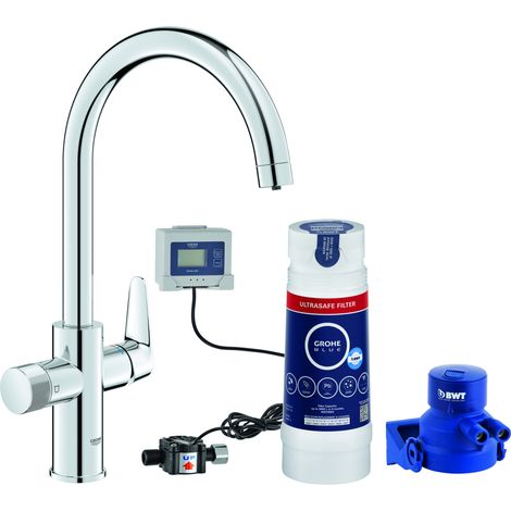 GROHE Blue Pure Baucurve Mitigeur d'évier, bec en C, portée