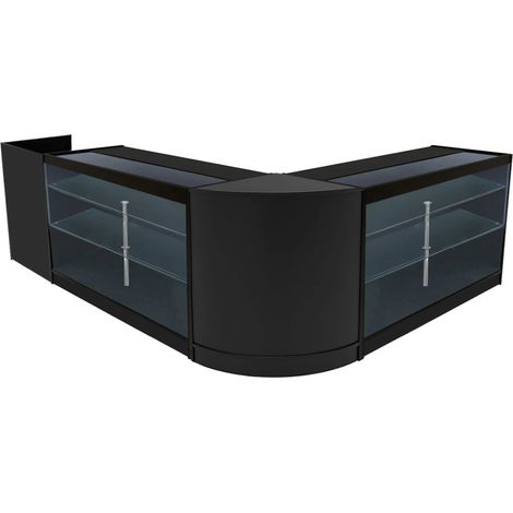 Black Shop Counter Set Aries LED Light K1500 CM60 TB60 150cm 60cm (1/5)