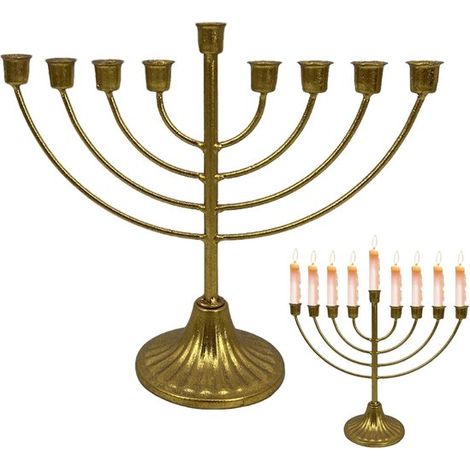 Candeliere in metallo a sette bracci, candeliere a nove bracci, candeliere antico, adatto per decorazioni natalizie da tavola, mensole, matrimoni e decorazioni per la casa con candele affusolate. (1/5)