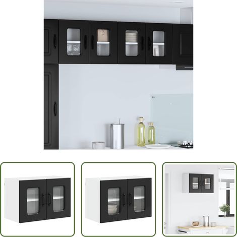 vidaXL Küchenorganisation - Küchenschrank Kalmar Schwarz 60 x 31 x 40 cm Holzwerkstoff (1/5)