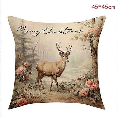 Housse de coussin de Noël 45 cm, Père Noël, bonhomme de neige, sapin de Noël, décoration de Noël pour la maison (1/5)