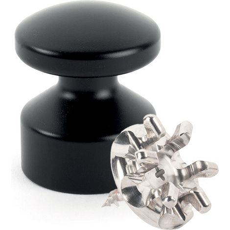Kit de Fixation : Vis placo Longueur 16 mm Alu + Petite Patère convexe Noir - L'Attachante (1/4)