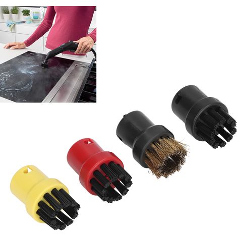 Brosse ronde pour nettoyeur vapeur Karcher SC1 à SC7 - Tête de rechange (1/5)