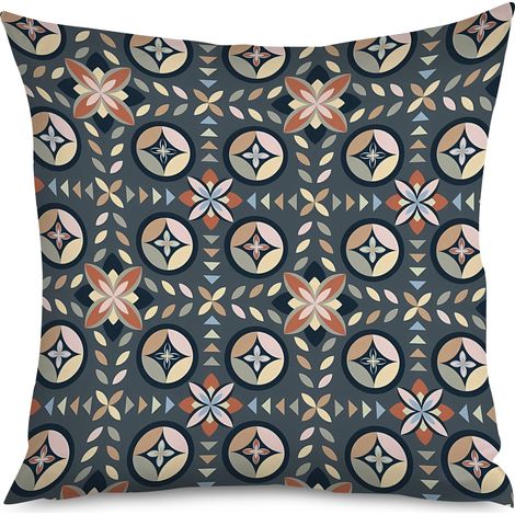Housse de coussin imprimé mantra, bohème (1/5)