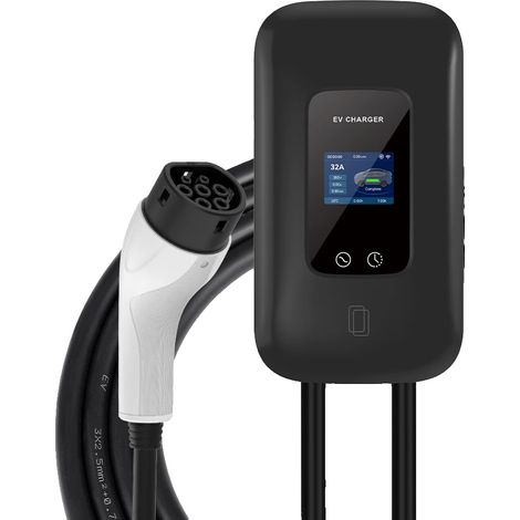 Station de recharge pour véhicules électriques, certifiée CE, design portable, 7KW 32A 1 Phase 5M, TYPE2 (1/2)