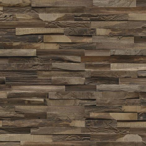 INDO Holz Wandverblender Teak Elegance Charred 1 m²
