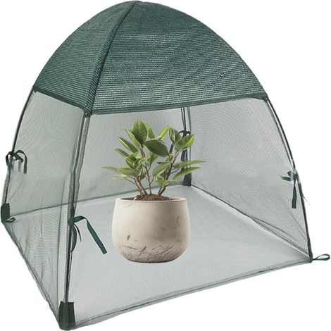 Serre de patio Tente de germination avec couverture PE Serre de balcon 56x56x56 cm avec cadre métallique Pour légumes fruits plants tomates fleurs intérieur porche balcon terrasse (1/5)