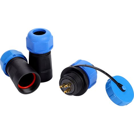 SP21 IP68 3-poliger wasserdichter Kunststoff-Luftfahrtstecker (3-polig) (1/5)