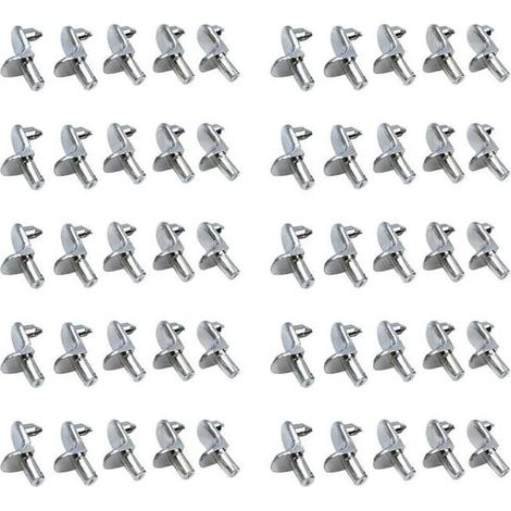 10x taquet acier étagère équerre tenon 5mm support fixation attache armoire (1/3)
