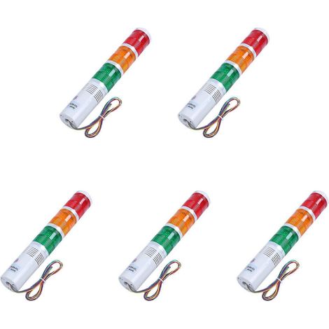 5 AC/DC 24V LED-Lampen (rot, grün und gelb) für industrielle Signaltürme (1/5)