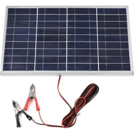 Panneau solaire 12V 10W, contrôleur Portable, ensemble d'alimentation, pince crocodile, générateur solaire domestique Rechargeable pour l'extérieur, chargeur solaire RV