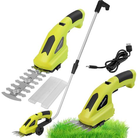 1 Coupe Bordure, 2 en 1, Cisaille à Gazon, Taille Haies, Manche Télescopique, Jardin (1/5)