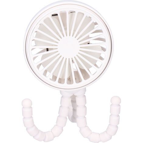 Ventilateur de Bureau Portable 360° avec Trépied - Ventilateur Tournant pour Maison, Bureau, Bibliothèque (Blanc) (1/5)