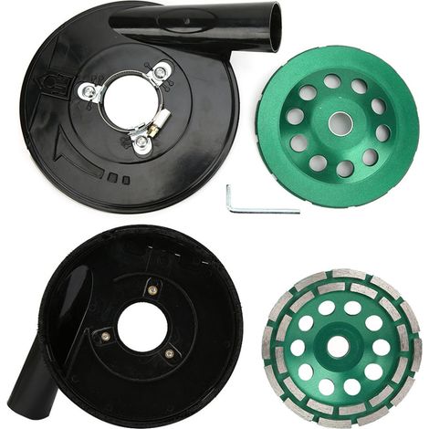 Capot de protection anti-poussière pour meuleuses d'angle type 150 + disque à meuler (1/5)
