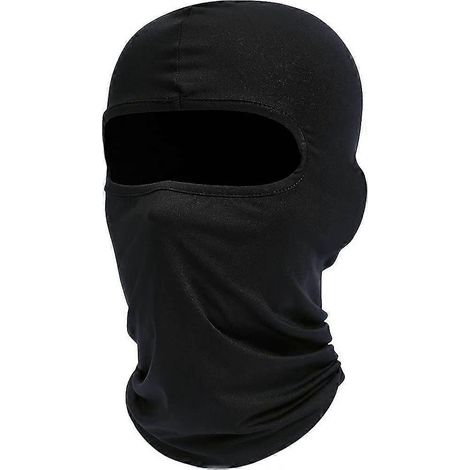 Cagoule, masque de ski, protection UV, écharpe de moto, foulard d'été pour homme et femme, noir (1/4)