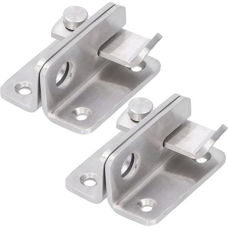 ensembles de boulons porte manuels en serrure à boulon sans poinçon accessoires salle bains garde-robe 2 Acier Inoxydable (1/5)