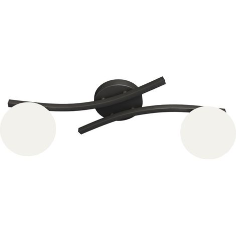 Plafonnier moderne noir/blanc 2 globes E14 Opus Emibig (1/5)