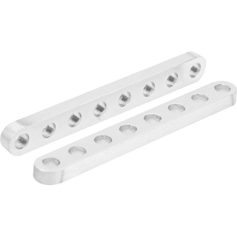 1 Paire de Poutres Droites Robotiques en Aluminium 8 Trous 3102-0008-0064 pour Construction Mécanique 4x8x64mm